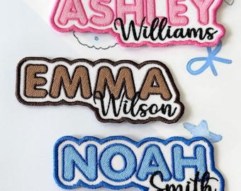 Custom Embroidered Name Patch – Personalized Iron On or Sew On