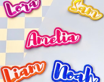 Custom Embroidered Name Patch, Personalized Iron-On Applique