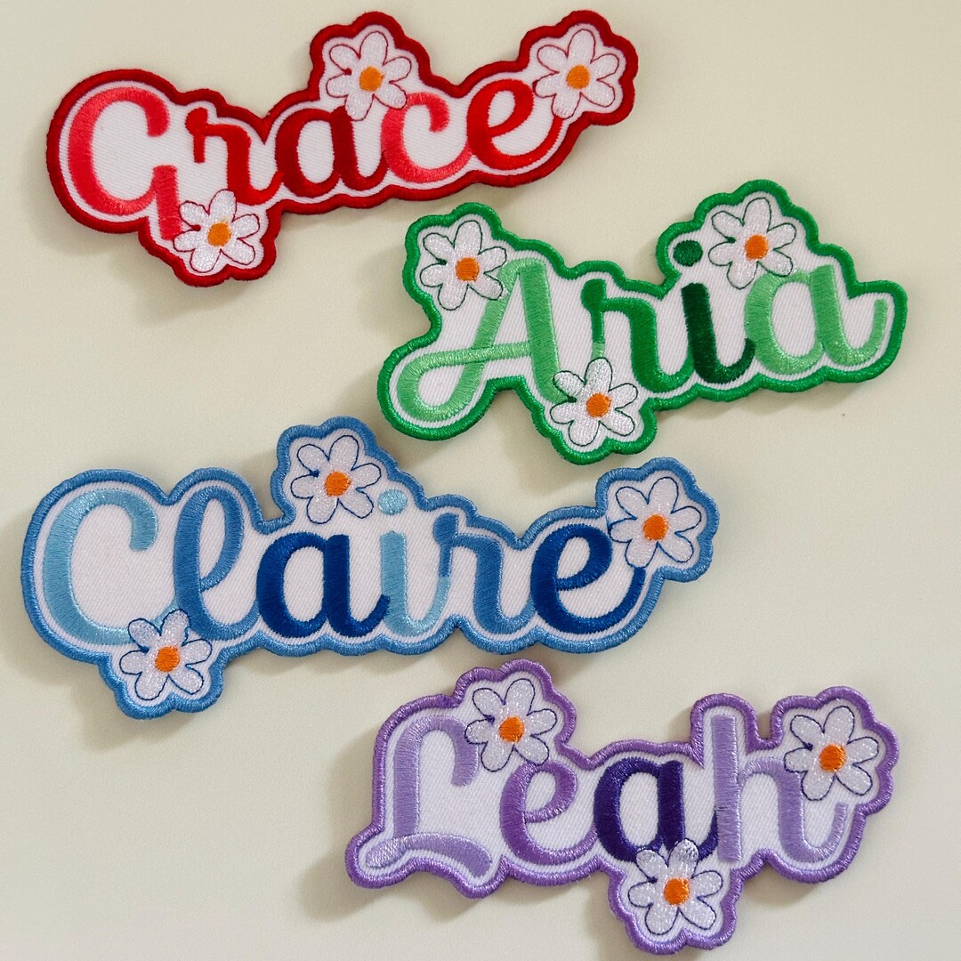 Custom Daisy Name Patch, Personalized Embroidered Iron-on or Sew-on - Etsy