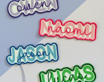Custom Embroidered Name Patch, Iron-On or Sew-On