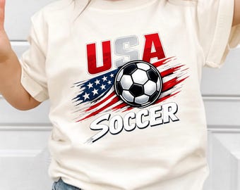USA Soccer Team Shirt American Flag Summer Match Sweatshirt Retro Baby Bodysuit