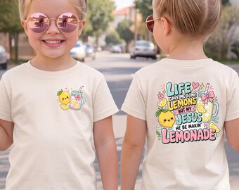 Life Gave Me Lemons Shirt, Cute Lemonade Graphic Shirt,He Be Makin Lemonade Toddler Tshirt, Lemons Christian Youth Tee
