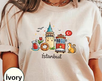 Turkish Istanbul T-Shirt, Minimal Istanbul Graphic Design Shirt, Turkish Style Tee