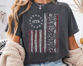 We The People 1776 Shirt, Patriotic 1776 Flag  250 Years T-Shirt, 4th July Anniversary, Independence day
