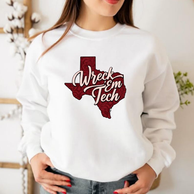 Wreck 'em Texas Tech Sweatshirt, Gameday Tee, Texas Mama Shirt - Etsy