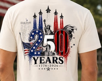 USA 250th Anniversary Shirt, Semiquincentennial 1776-2026 T-Shirt, Patriotic American Pride Tee, 4th of July 2026, Jets Crewneck