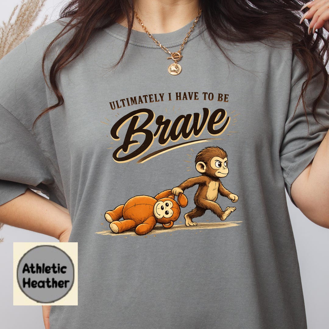Brave Monkey Punch Shirt, Viral Baby Monkey Plush Meme Tee, Animal ...