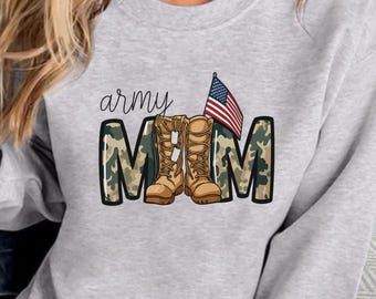 Army Mom Sweatshirt, Military Graphic Hoodie, Army Mama Shirt