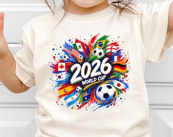Soccer 2026 Kids T-shirt: Adult Youth Toddler Game Usa Flag Clothing, Soccer Cup Fan Tee