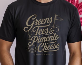 Greens Tees Pimento Cheese Shirt, Augusta Georgia Golf Tee, Vintage Golf Shirt, Golf Lover Gift
