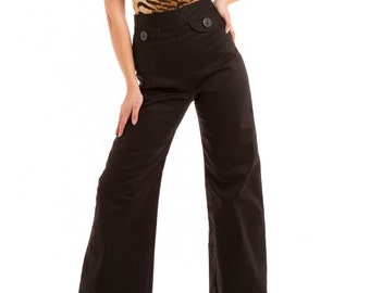 Black sailor pants