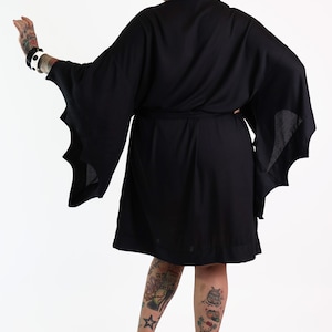 Nightfall Black Bat Vintage Robe - Curvy - Etsy