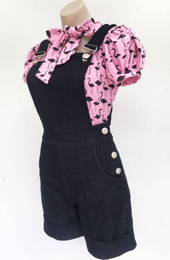 black short overalls