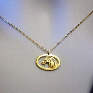 Gold Horse Necklace - Horse Pendant Necklace - Gold Filled Necklace - Horse Necklace - Western Jewelry - Rodeo