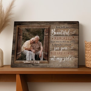 Personalized Memorial Canvas: Rustic Farmhouse Remembrance Photo Wall Art
