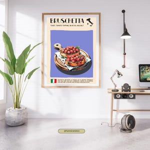Poster Bruschetta - Art culinaire italien