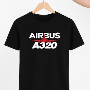 Airbus A320 Airplane T-Shirt | Aviation Pilot Gift | Airline Crew Apparel - Aviation School Gift -Aircrew Shirt - Multiple Colors Available