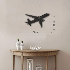 Airplane Metal Wall Art & Decor – Aviation Home Decoration – Pilot Gift – Modern Aircraft Silhouette