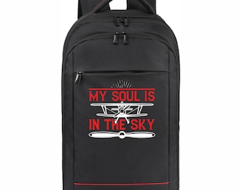 Mochila de avión retro: bolso vintage para portátil de piloto, diseño de aviación