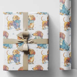 Cute Dachshund wrapping paper for Dog Lovers | Weiner Dog gift wrap for Doxie Mama, Dachshund Mom or Sausage Dog Fan