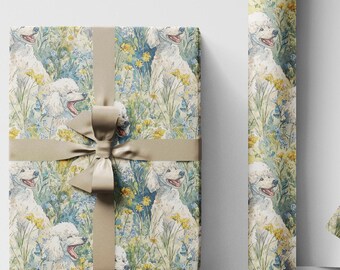Presentpapper med pudeltema, omslagspapper för hundfödelsedagar, adoptionspresenter, husdjursfester och djurälskare #8