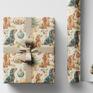 Cute Dachshund wrapping paper for Dog Lovers | Weiner Dog gift wrap for Doxie Mama, Dachshund Mom or Sausage Dog Fan