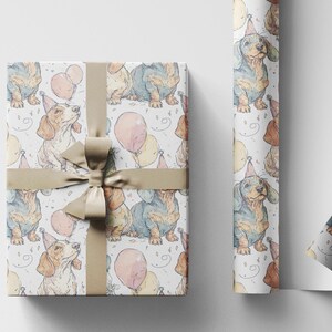 Cute Dachshund wrapping paper for Dog Lovers | Weiner Dog gift wrap for Doxie Mama, Dachshund Mom or Sausage Dog Fan
