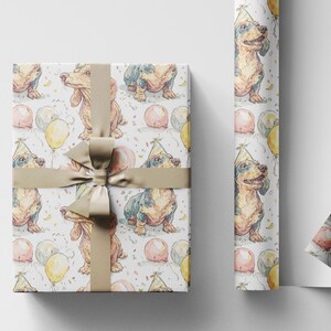 Cute Dachshund wrapping paper for Dog Lovers | Weiner Dog gift wrap for Doxie Mama, Dachshund Mom or Sausage Dog Fan