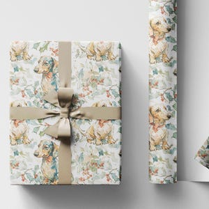 Christmas Dachshund wrapping paper for Dog Lovers | Weiner Dog gift wrap for Doxie Mama, Dachshund Mom or Sausage Dog Fan
