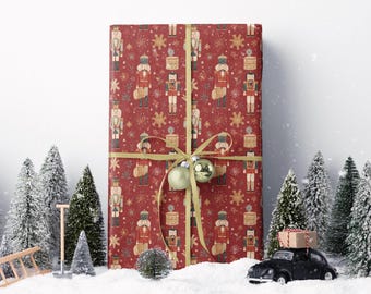 Julklappspapper med nötknäpparsoldater, julklappspapper för balettälskare #6