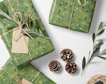 Golf Geschenkpapier Perfekt für Golf-Fans Geschenkverpackung mit Schlägern und Bällen für Männer Geburtstag oder Sport Events # 6