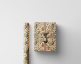 Illustrated Cicada Gift Wrap Nature Inspired Wrapping Paper for Outdoor Themed Birthdays and Bug Collectors #6