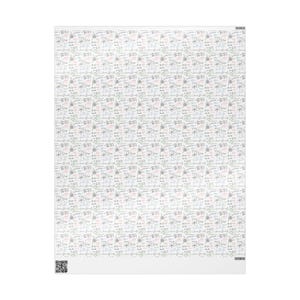 Geeky Math Wrapping Paper Science Gift Wrap with Formula Design Nerd Aesthetic for Graduation Teacher or Student Gift Packaging #3 image 5