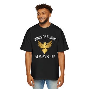 Oversized Graphic T-Shirt: Wings of Power Streetwear Tee