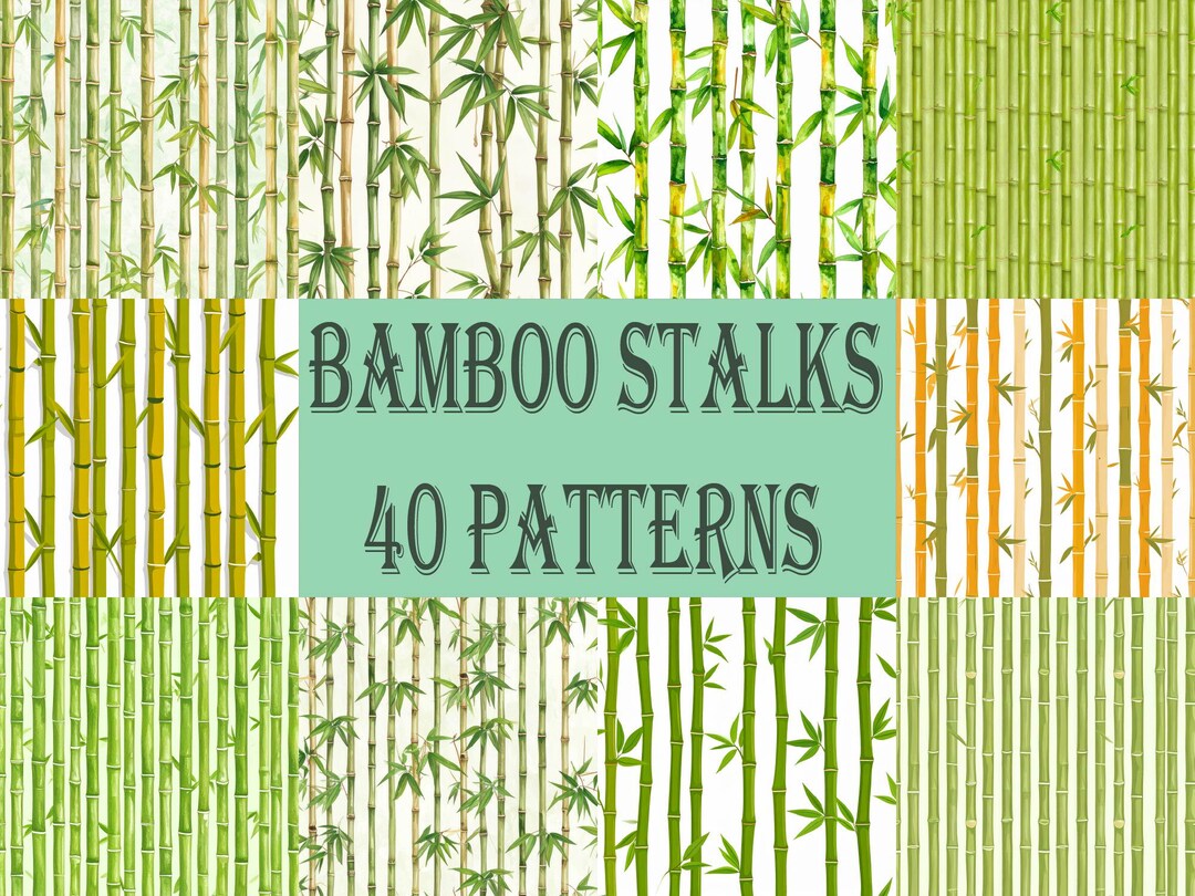 Seamless Pattern Pack Bamboo Stalks - Etsy