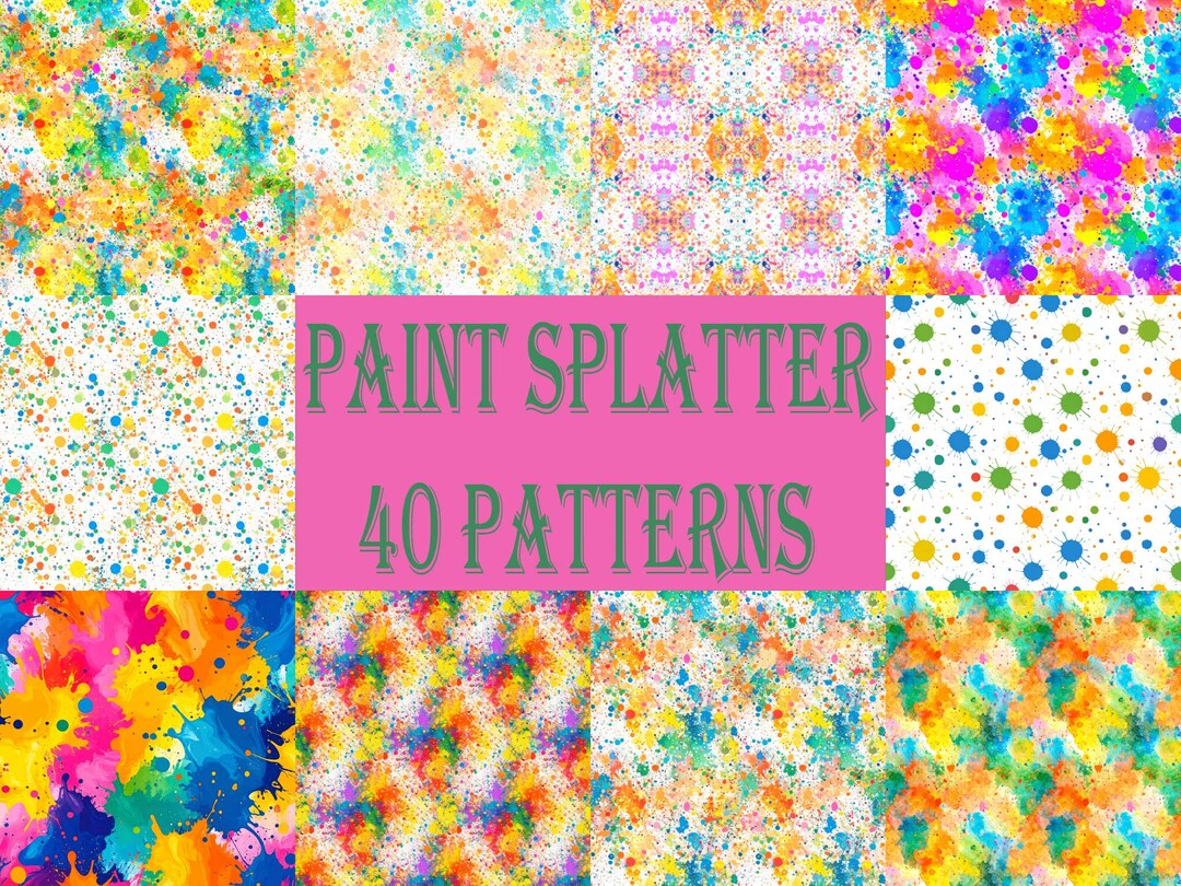 Paint Splatter - Seamless Texture Backgrounds - Etsy