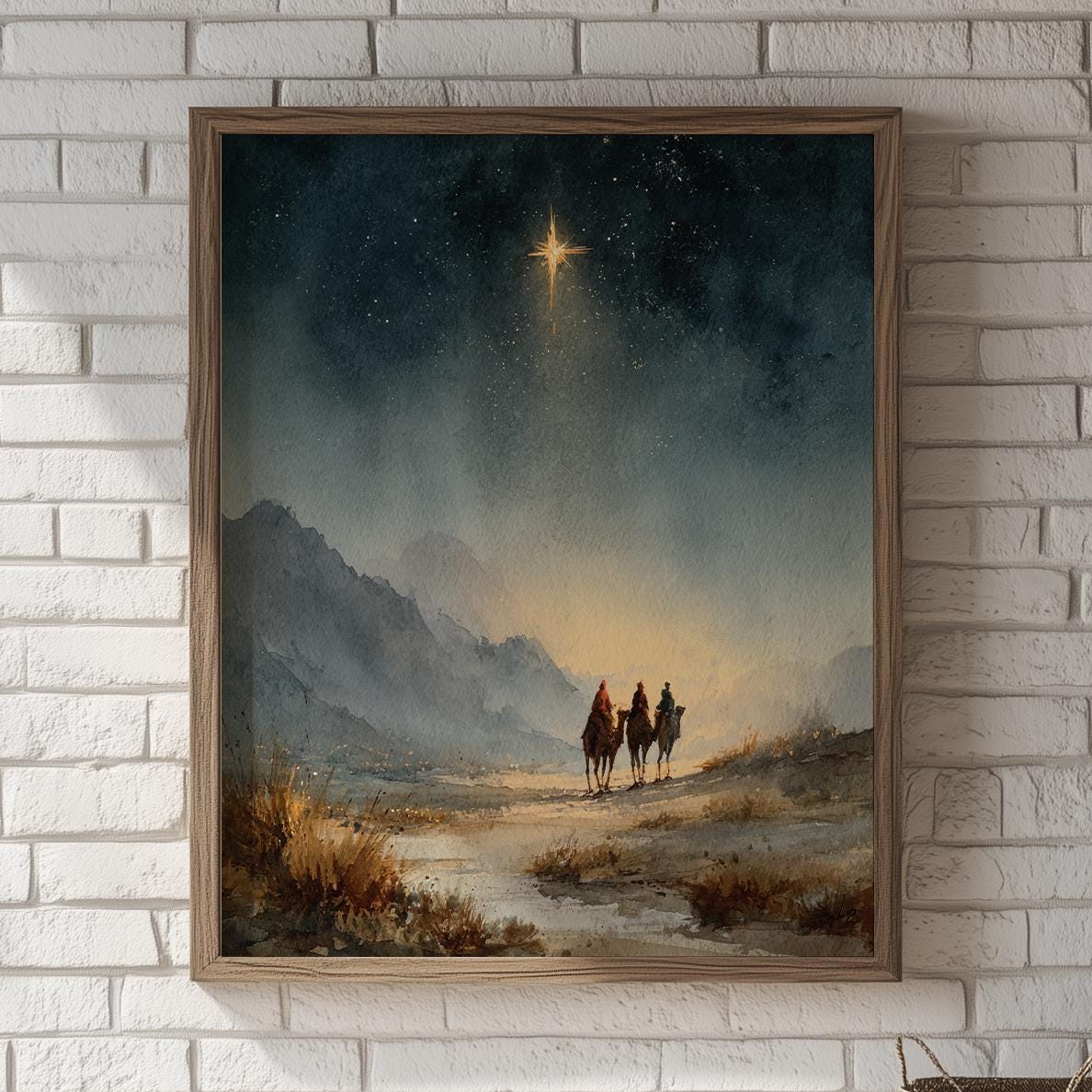 Three Wise Men Christian Wall Art Printable - Star of Bethlehem ...
