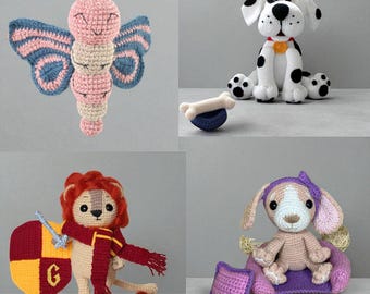 Ava The Butterfly Crochet, Mascot Lion Crochet, Dog Spaniel Crochet, Dotty Dog Crochet, Dog Spaniel Crochet PDF