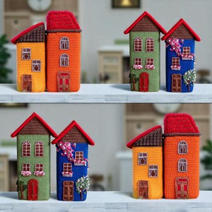 Set of Houses Small Crochet, Set of Houses Big Crochet PDF