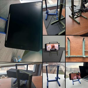 Phone and Tablet Stand | Multi-Device Desk Holder | Portrait & Landscape | Multiple Colors