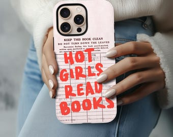 Book Lovers Phone Case, Aesthetic Phone Case, Reader Phone Case For iPhone 16 Case, iPhone 13 14 15 16, Samsung Case, Girly Phone Case