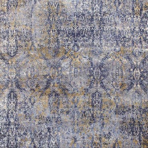 Handgeknoopt vloerkleed van wol en bamboe (8 x 10 ft) - tapijt moderne kunst