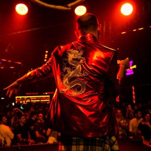 Japanese Yakuza Red Jacket with Dragon