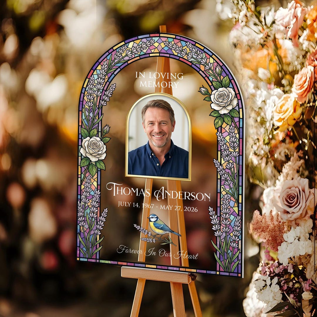 Personalized Memorial Arch Sign: Custom Photo Funeral Welcome Board - Etsy