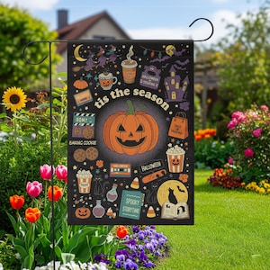 Halloween Garden Flag – ’Tis the Season Spooky Pumpkin Decor