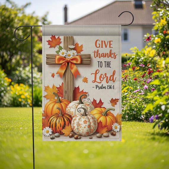 DECORLUXES Herbst-Thanksgiving Flaggen-Set – 2 Flaggen, Doppelseitig, Für Garten & Haus