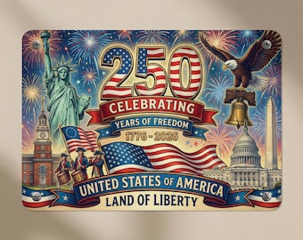 USA 250th Anniversary Metal Sign: Semiquincentennial 1776-2026, Patriotic Wall Decor
