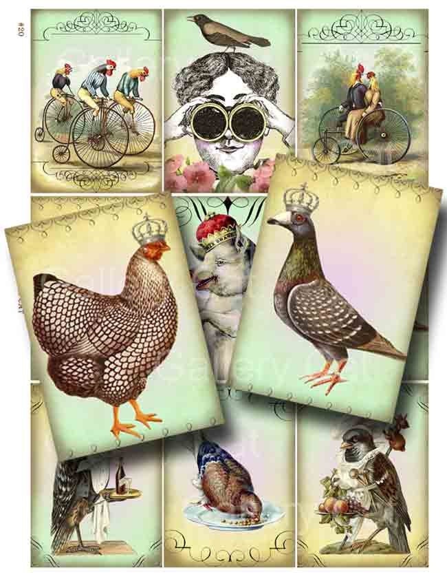 Vintage Whimsy Digital Collage Sheet Instant Download for Paper Craft…