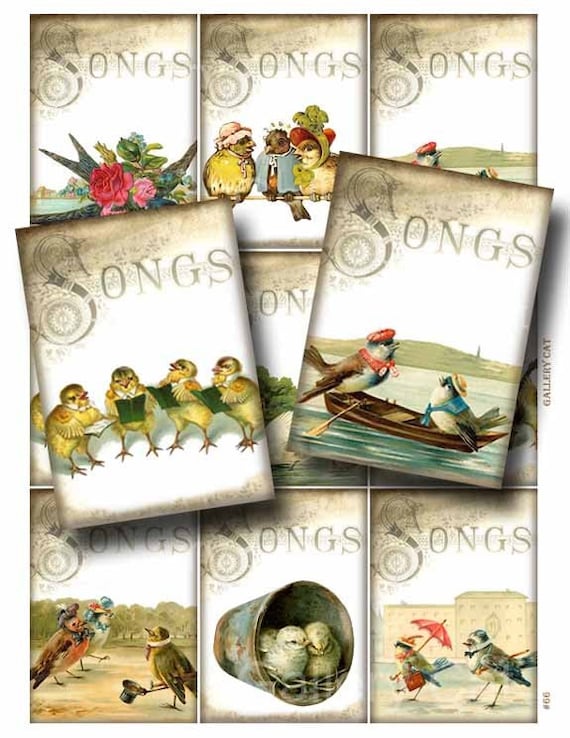Sweet Bird Songs Digital Collage Sheet Instant Download For Etsy Sweet Bird Songs Digital Collage Sheet Instant Download For Etsy