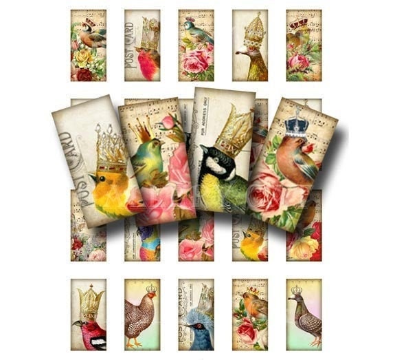 ROYAL FEATHERS Digital Collage Sheet Instant Download for Paper Craft…